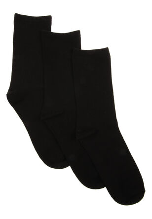 Boys 5pk Plain Black Socks