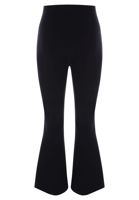Older Girls Black Plain Bootcut Leggings