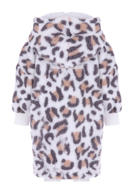 Girls Leopard Print Hooded Blanket 
