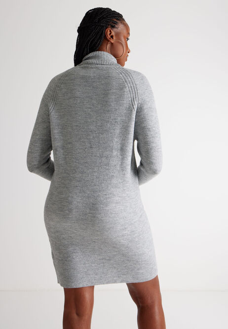 Womens Light Grey Jumper Dress