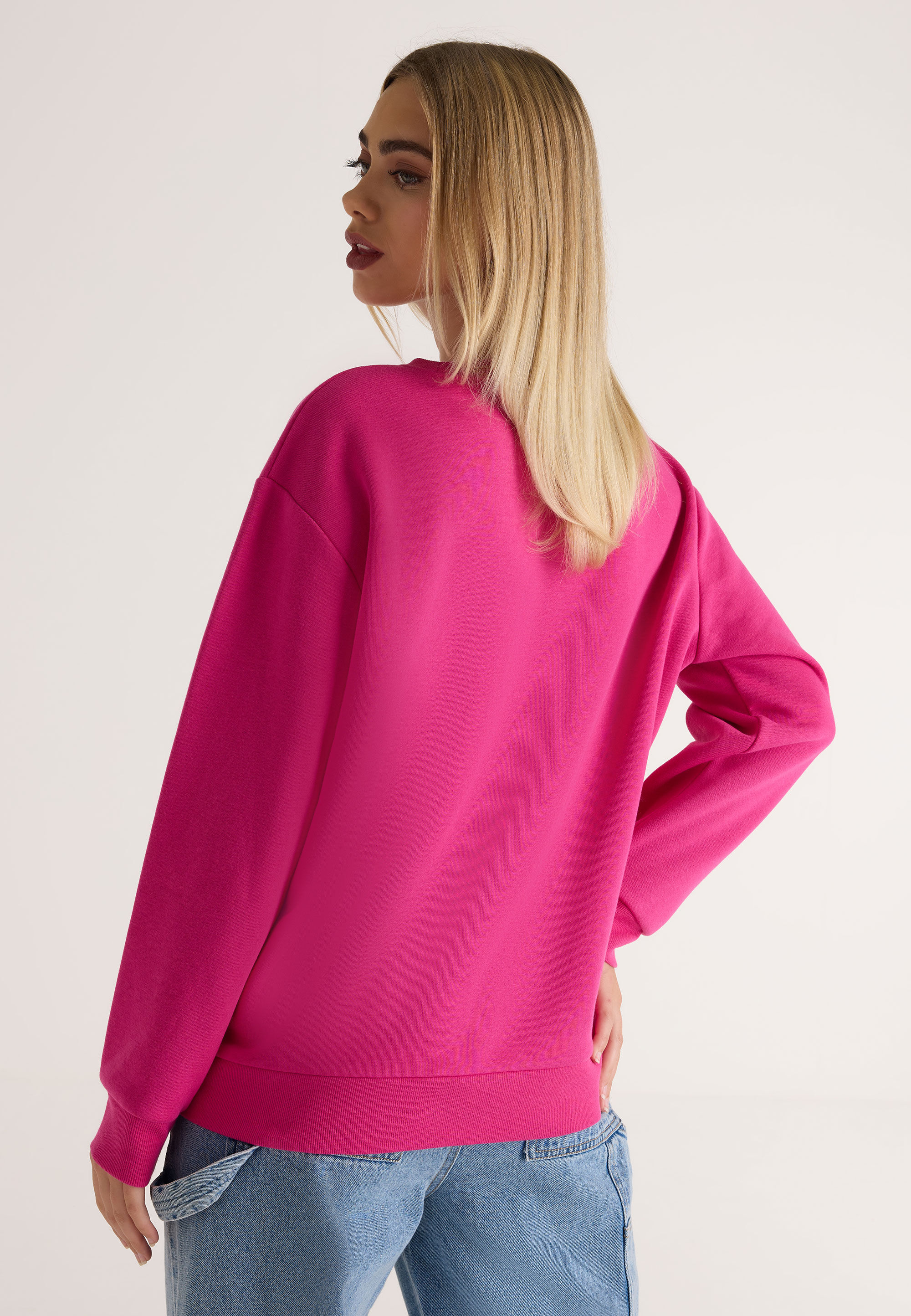 Pink slogan sweatshirt clearance