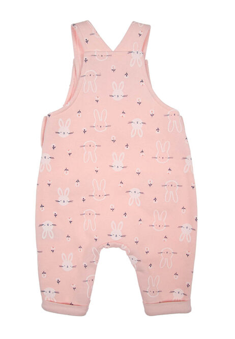 Baby Girl Pink Bunny Dungaree Set