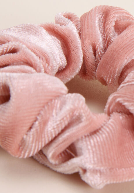 Womens Pale Pink Velvet Hair Scrunchie