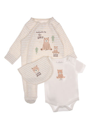 Baby Boy Light Brown Bear 3 Piece Set