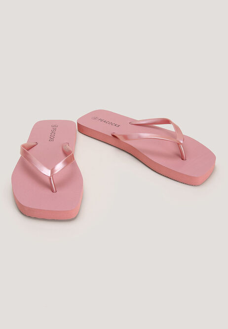 Womens Plain Pink Flip Flops