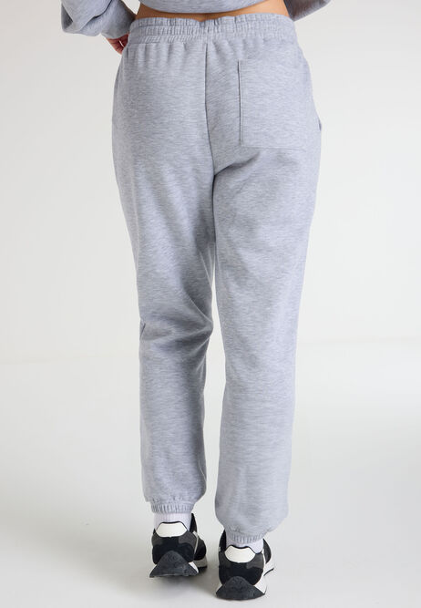 Womens Grey Cuffed Joggers