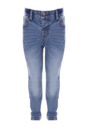 Younger Boy Mid Blue Wash Skinny Jeans 