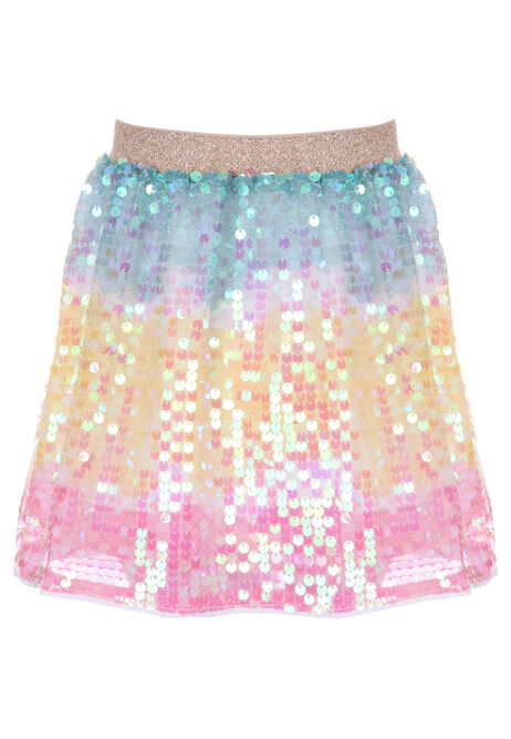 Younger Girls Assorted Rainbow Sequin Skirt