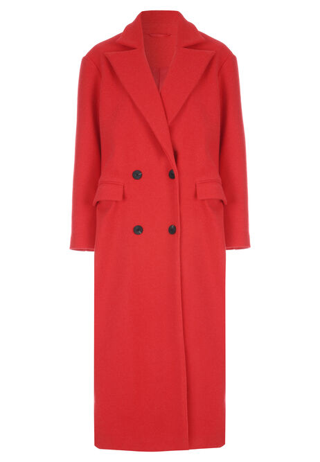 Ladies red coat uk top