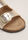 Womens Gold Classic Buckle Footbed Sandals
