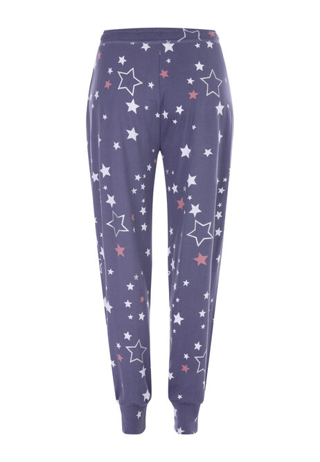 Womens Blue Star Pyjama Bottoms 