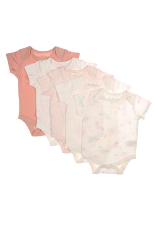 Baby Girls 5pk Pink Unicorn Bodysuits