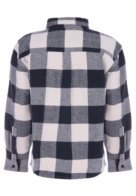 Older Boys Stone Check Buffalo Shirt