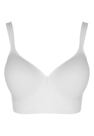 Womens White DD+ Non Wired Bra
