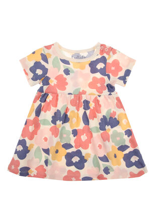 Baby Girl Pink Bold Floral Dress 