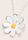 Womens Silver Enamel Daisy Necklace