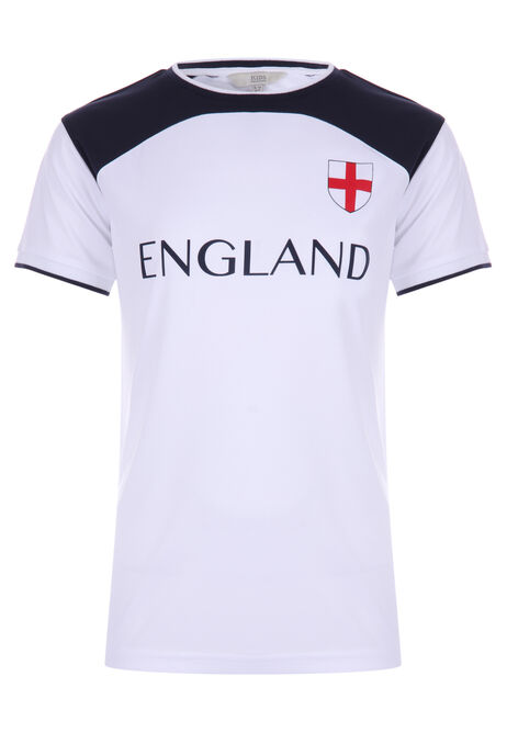 Older Boys White England T-shirt