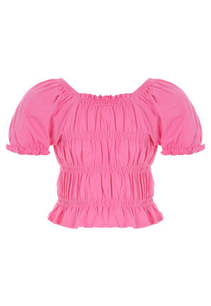 Younger Girl Pink Plain Gypsy Top