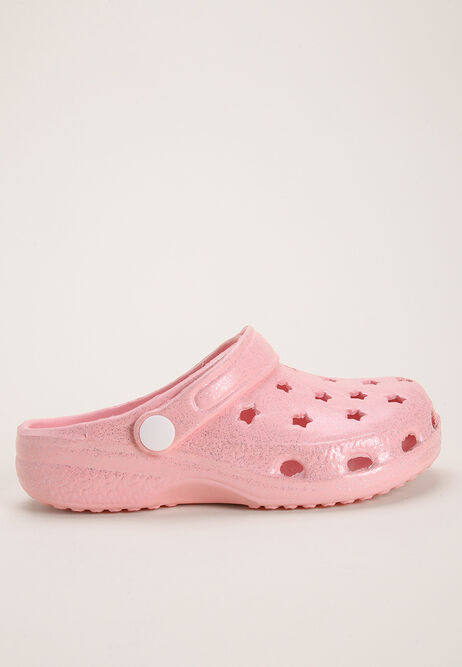 Younger Girls Pink Clog Sandals