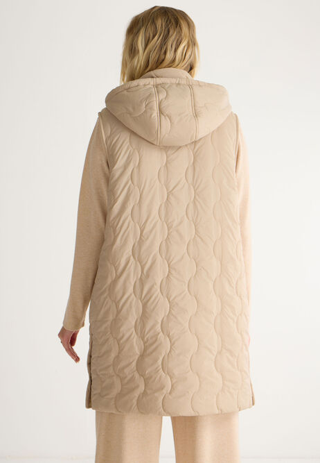 Womens Stone Quilted Gilet 