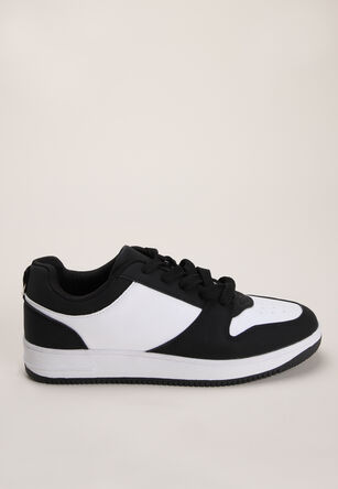 Womens Black Casual Contrast Trainer