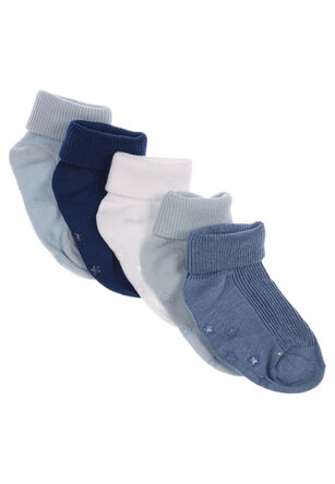 Baby Boys 5pk Blue Socks