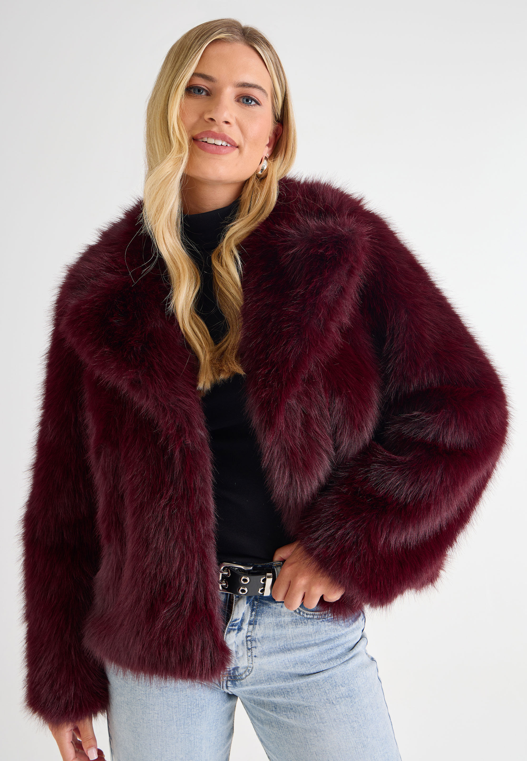 Womens faux fur jacket uk cheap