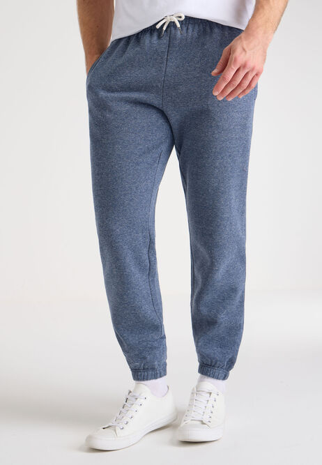 Mens Navy Plain Regular Fit Grindle Joggers