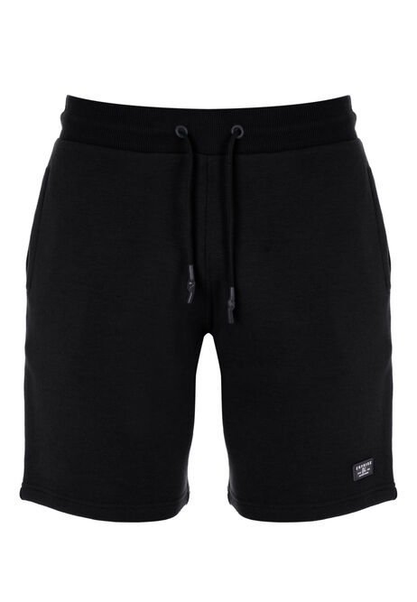 Mens Black Casual Drawstring Sweat Shorts Peacocks