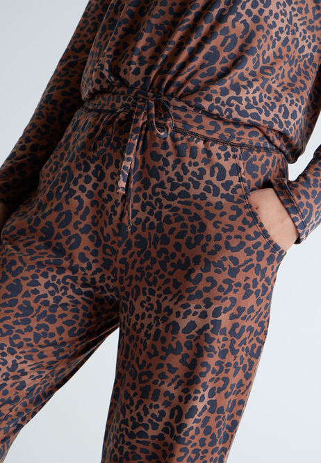 Womens Leopard Soft Touch PJ Bottoms 