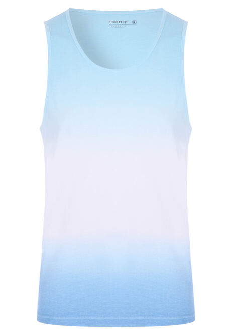 Mens Light Blue Dip-Dye Vest