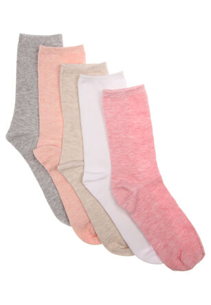 Girls 5pk Pastel Ankle Socks