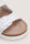 Womens White Double Buckle Platform Sandal