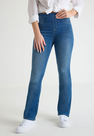 Womens Mid Blue Bootcut Jeans Jegging