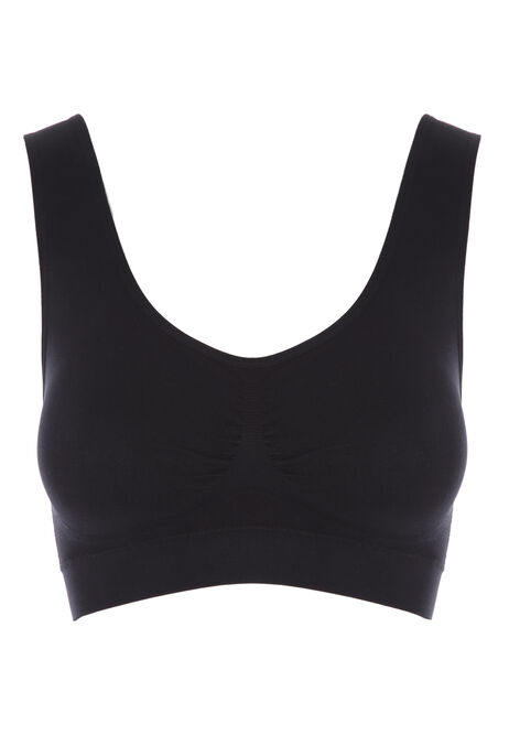 Womens Black Thick Strap Crop Top | Peacocks