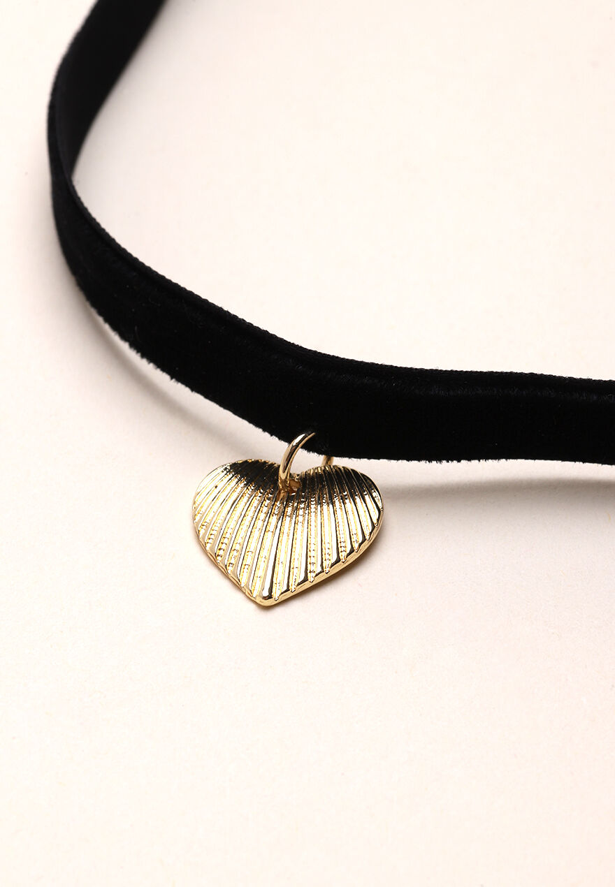 Gold velvet choker outlet
