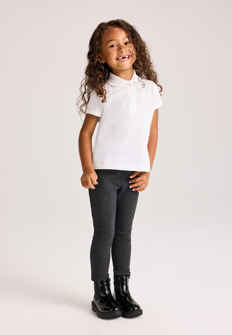 Girls Charcoal Grey Ponte School Trousers