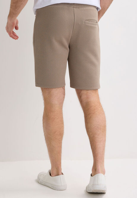Mens Stone Charcoal Textured Shorts