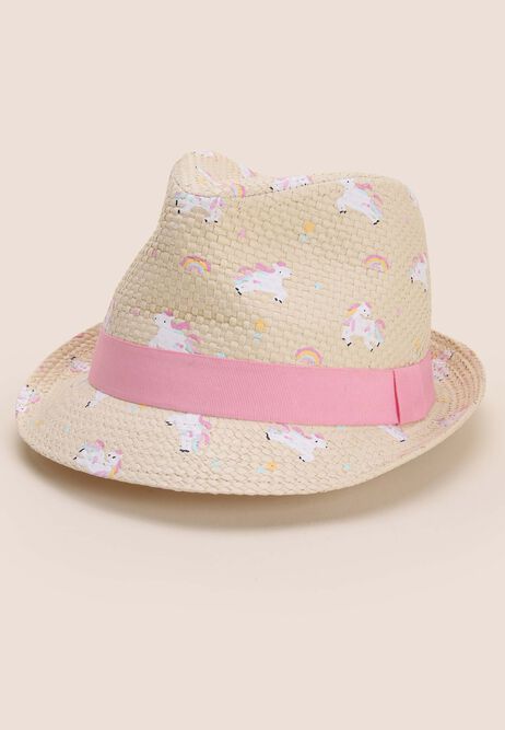Younger Girls Natural Unicorn Trilby