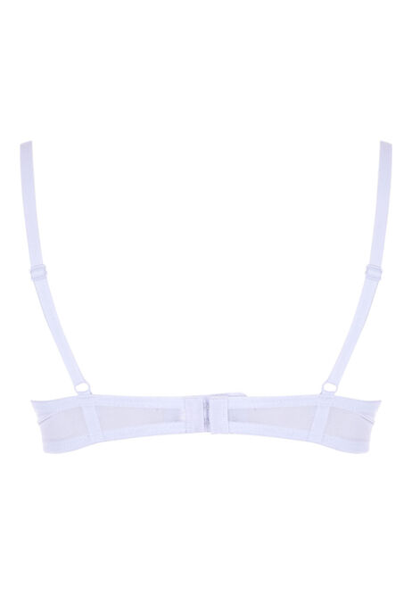 Womens White Lace Push-Up Gel Bra