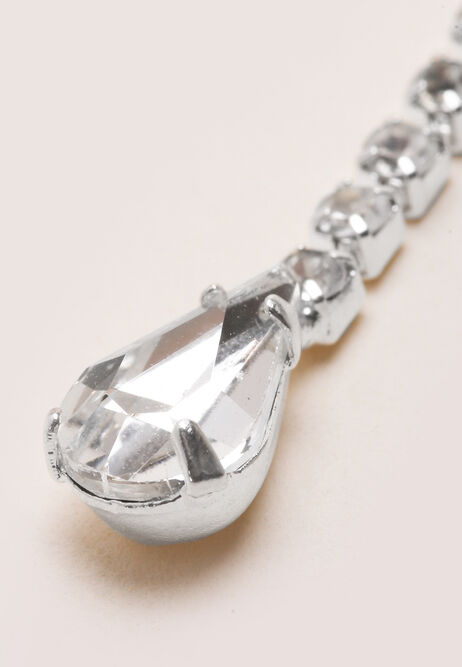 Women Silver Layered Drop Necklace