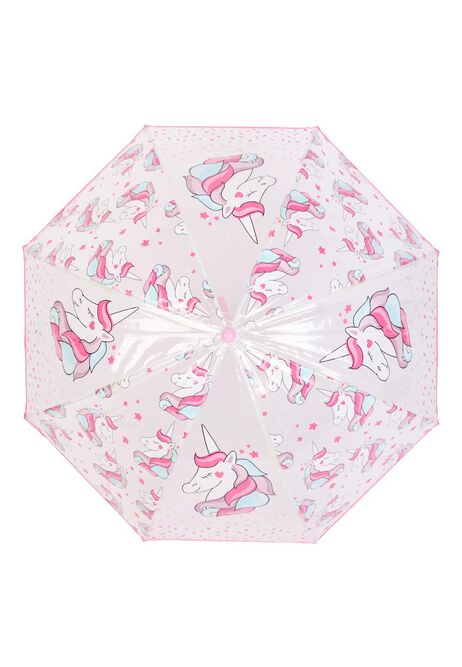 Kids Pale Pink Unicorn Umbrella