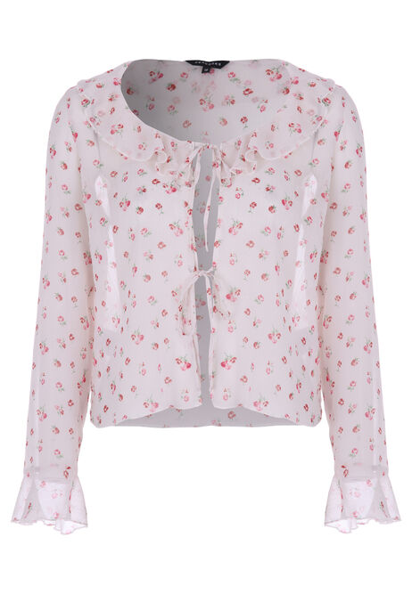 Womens Assorted Pink & White Floral Blouse