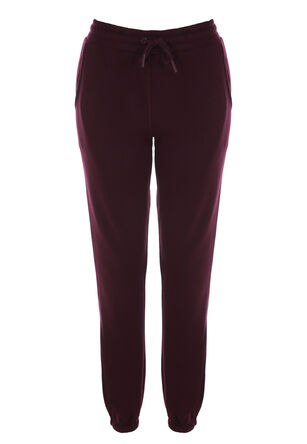 Womens Plum Cuffed Joggers