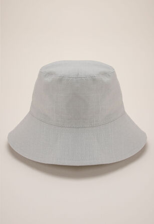 Womens Sage Linen Bucket Hat