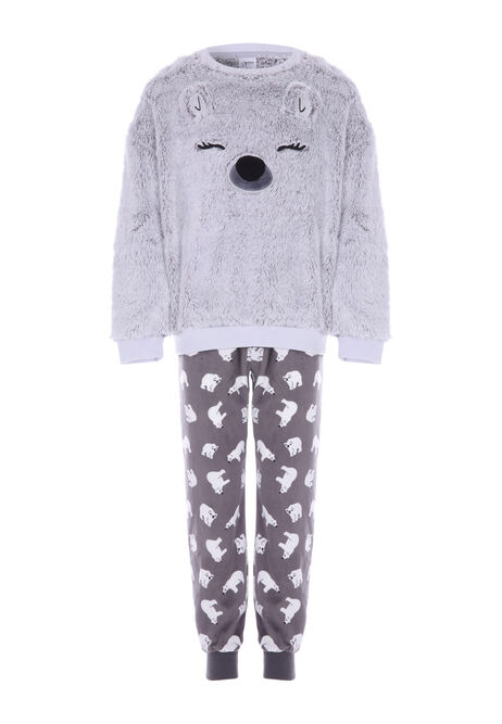 Girls Polar Bear Fleece Pyjama Set