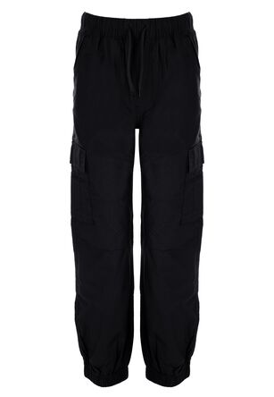 Older Boys Black Woven Cargo Trousers
