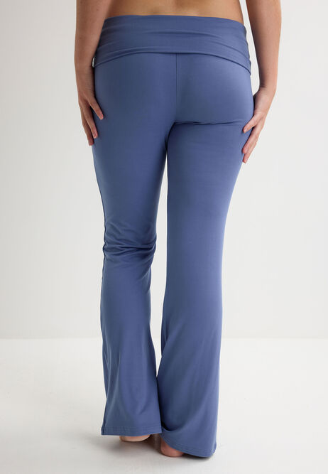 Womens Purple Kick Flare Yoga Pants