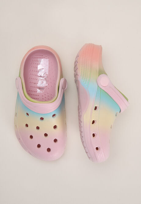 Younger Girl Rainbow Clogs