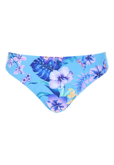 Womens Blue Tropical Bikini Brief